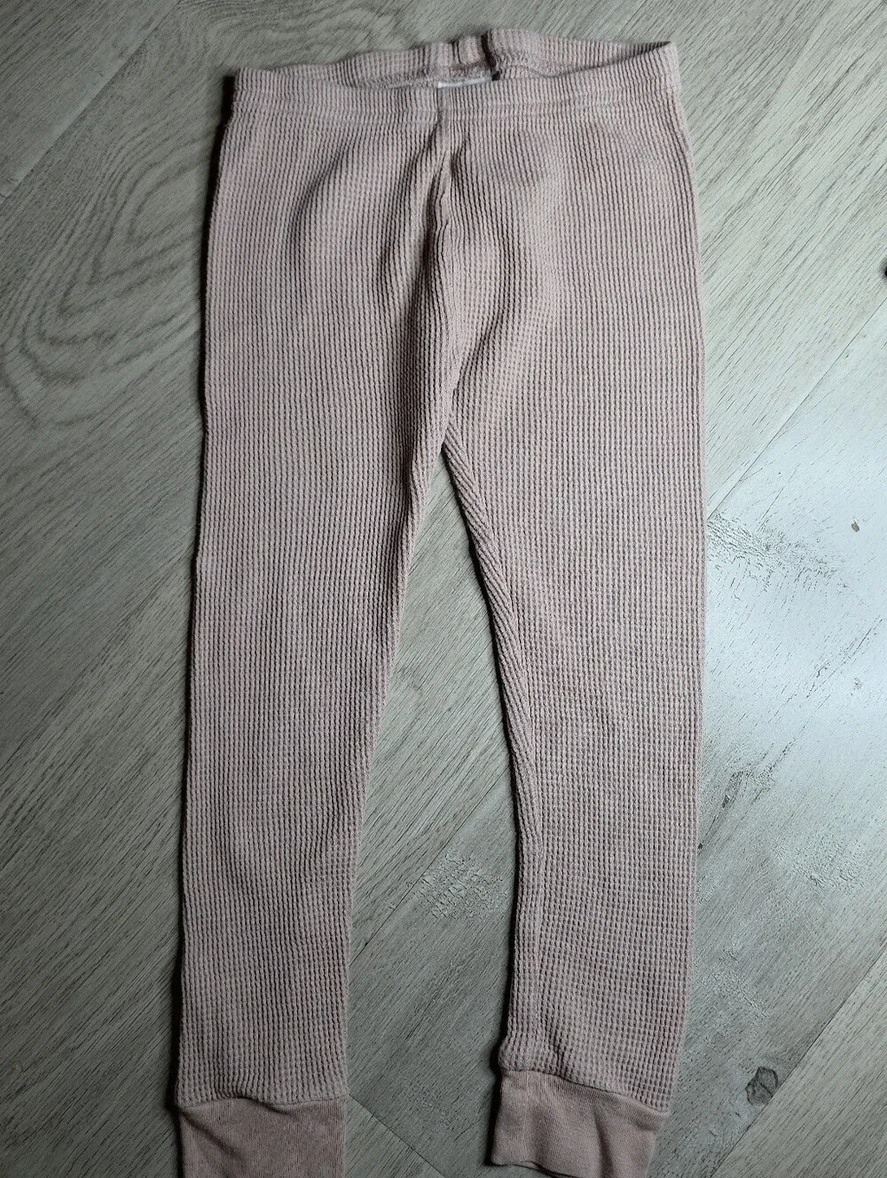 Planet Organic By Carters Long-Sleeve Waffle Knit Pants in Mauve Taupe, 5T